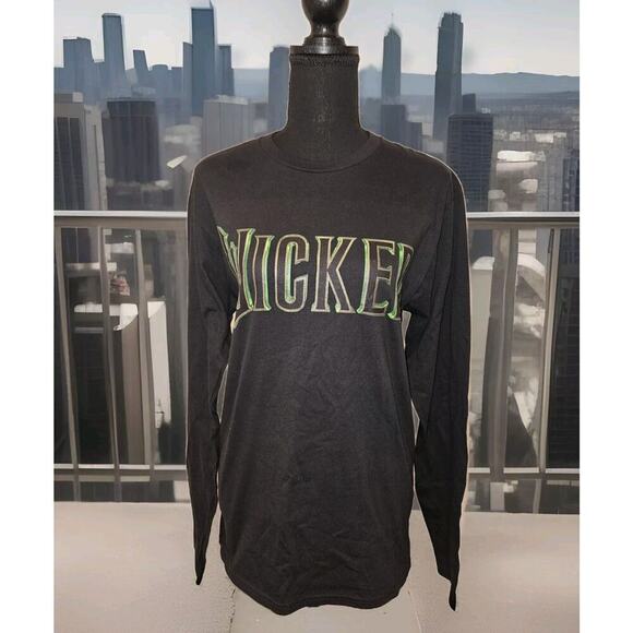 New! Wicked Movie Logo Long Sleeve T-Shirt Black Women’s Size Small - Picture 1 of 8